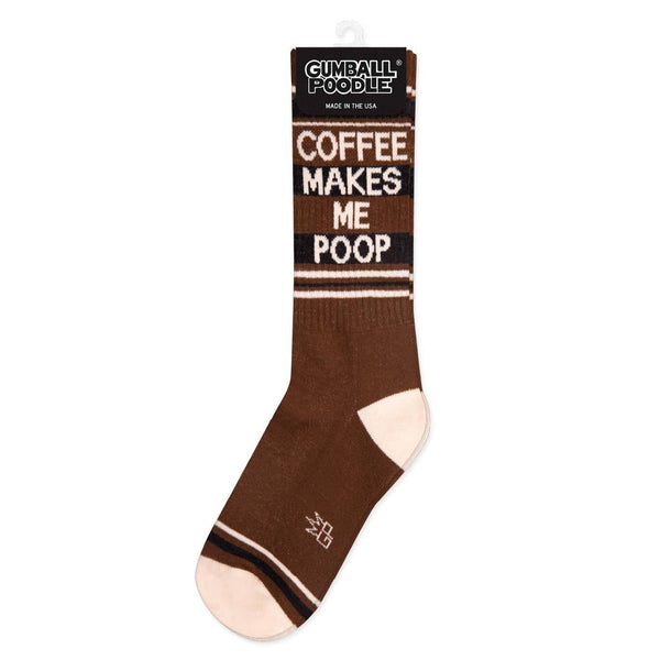 Gumball Poodle - Coffee Makes Me Poop Gym Crew Socks