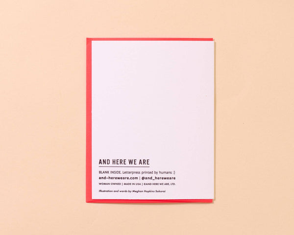 And Here We Are - Letterpress Birthday Card—Bday Bucko (Cowboy, Western)