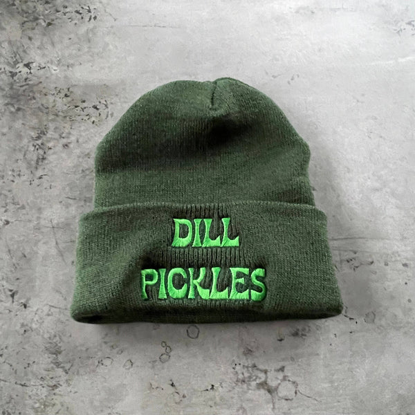 The Silver Spider - Dill Pickles knit beanie Winter hat Made in America usa