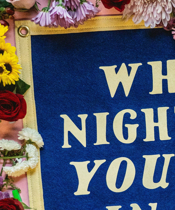 Oxford Pennant - What A Night To Be Young and In Love Camp Flag