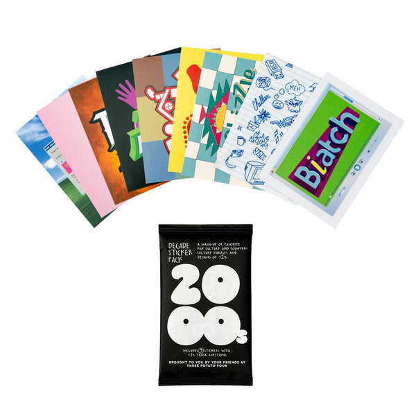 Three Potato Four - Decade Sticker Card Pack - Y2K