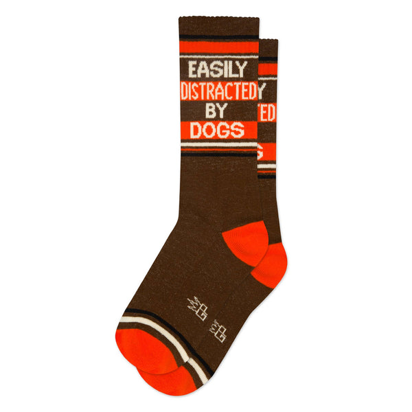 Gumball Poodle - Easily Distracted By Dogs Gym Crew Socks