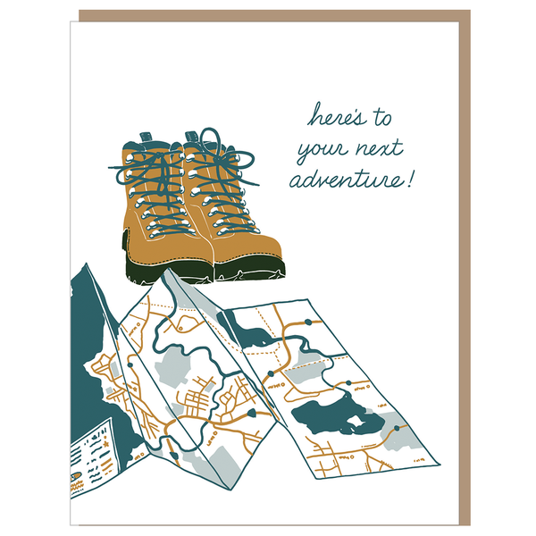 Smudge Ink - Hiking Boots Congratulations Card