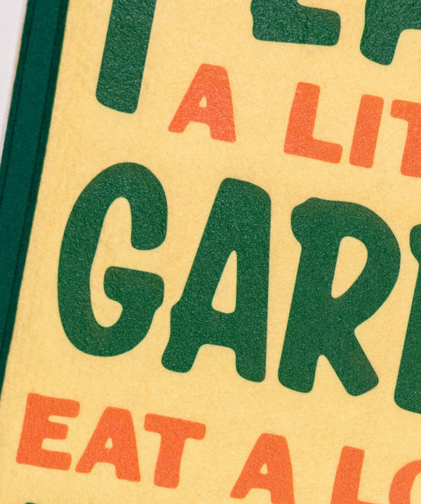 Oxford Pennant - PRESALE:  Plant A Little Garden Eat A Lot Of Peaches Camp Flag • John Prine x Oxford Pennant