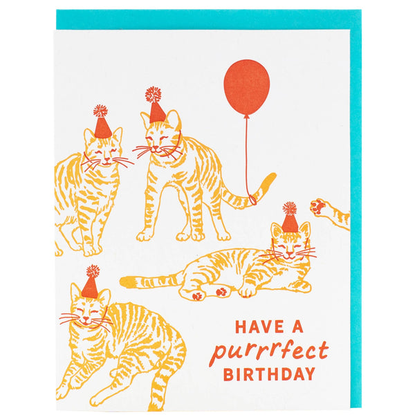 Smudge Ink - Cat Party Birthday Card