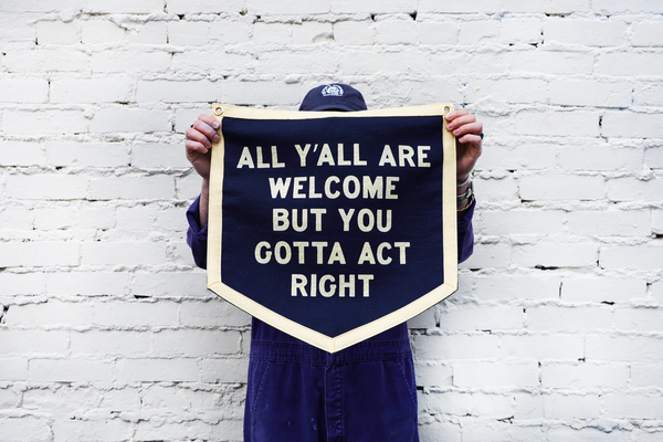 Oxford Pennant - All Y'all Are Welcome Camp Flag • Tate Farms x Oxford Pennant