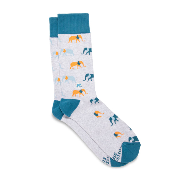 Conscious Step - Socks that Protect Elephants (Gray Elephants)