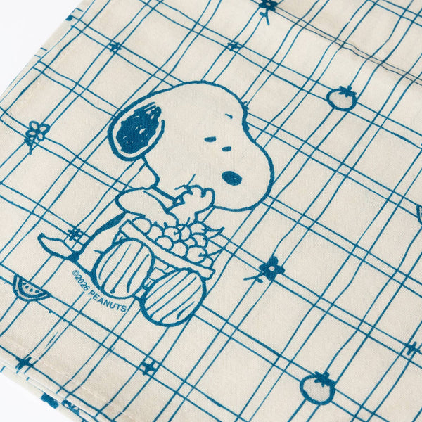 Three Potato Four - 3P4 x Peanuts® - Snoopy Cherry Basket Tea Towel (Blue)