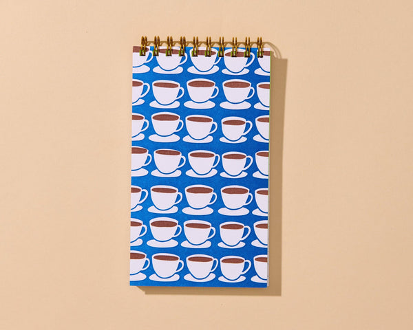 And Here We Are - Letterpress Small Spiral Notebook—Coffee Mug