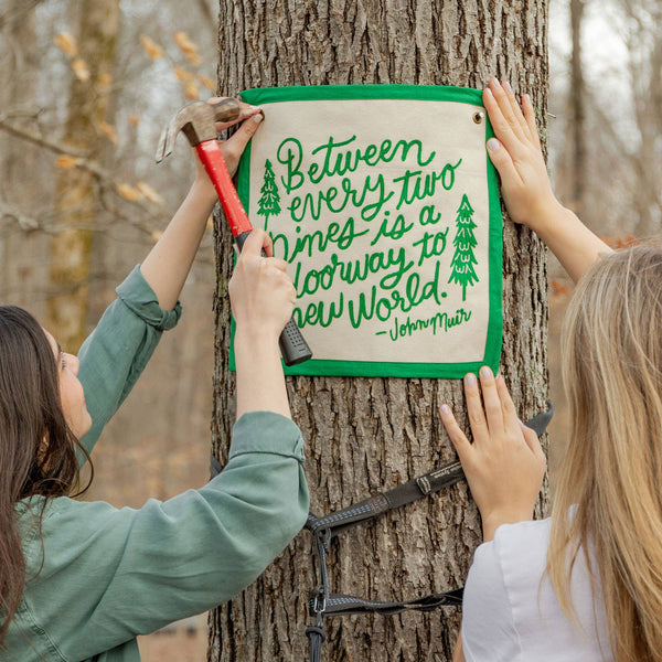 1canoe2 | One Canoe Two Paper Co. - Pines Embroidered Canvas Banner