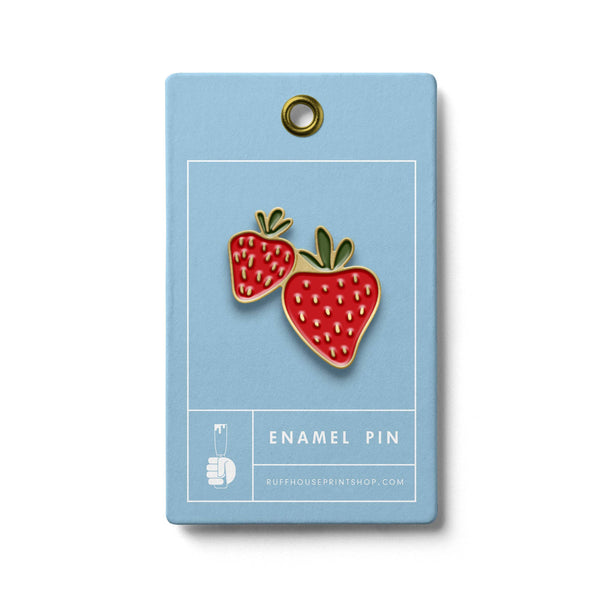 Ruff House Print Shop - Strawberry Set Enamel Pin