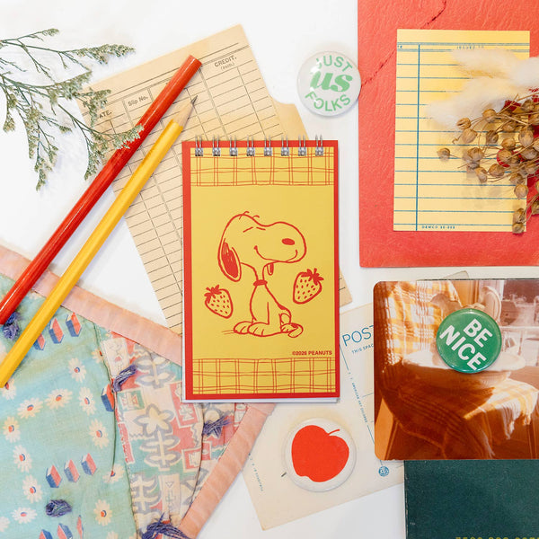 Three Potato Four - 3P4 x Peanuts® - Snoopy Strawberry Mini Notebook