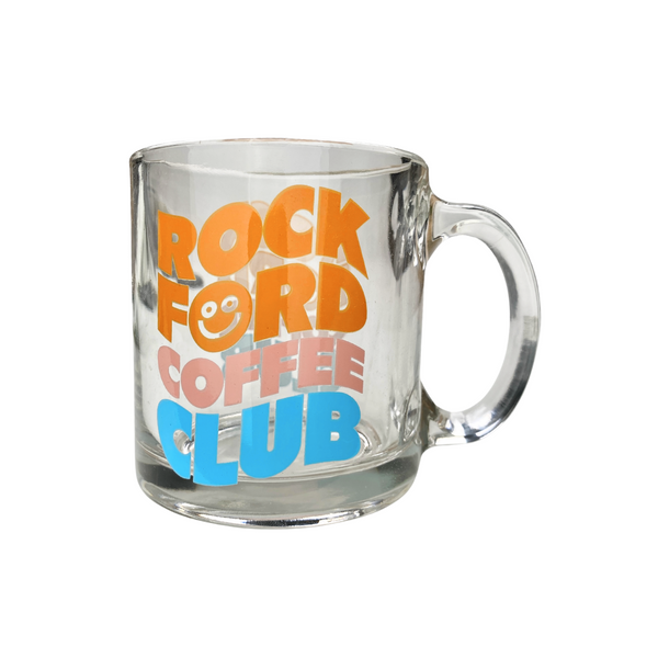 Rockford Coffee Club Glass Mug