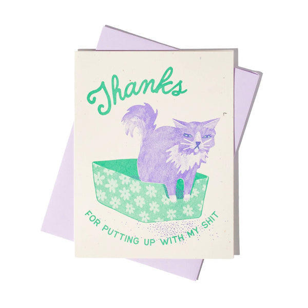 Bromstad Printing Co. - Thanks For Putting Up With My Shit - Risograph Card