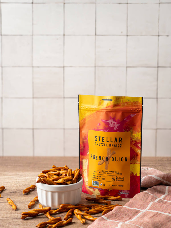 Stellar Snacks - Stellar Pretzel Braids- French Dijon- 5oz
