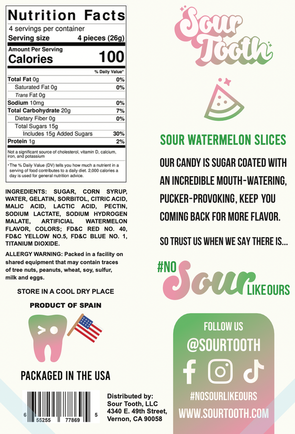 Sour Tooth - Sour Watermelon Slices