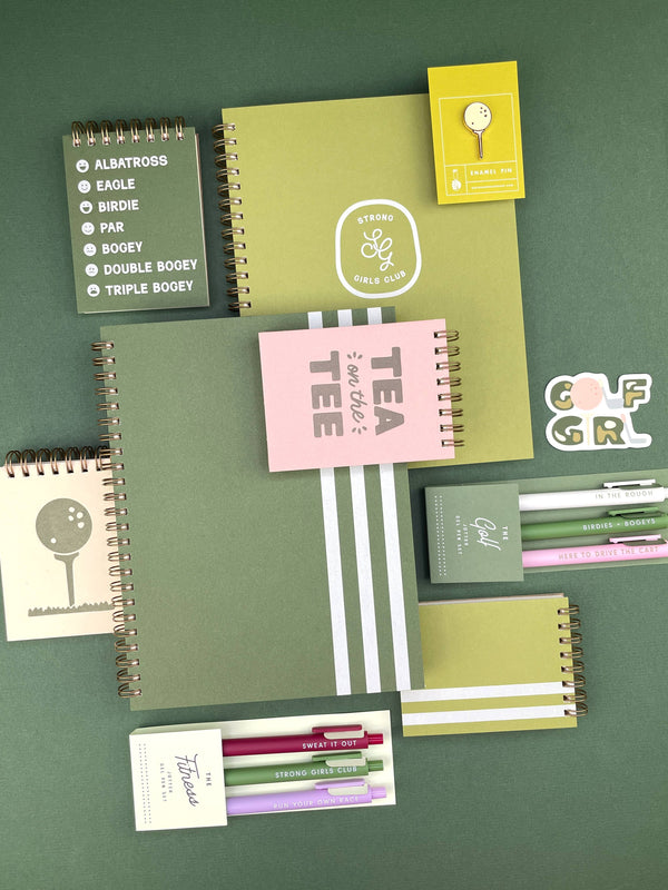 Ruff House Print Shop - Golf Ball and Tee Mini Jotter Notebook