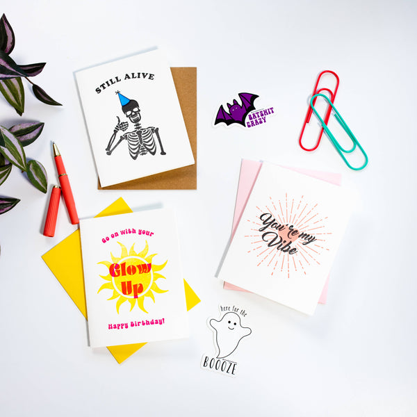 Steel Petal Press - You're My Vibe - Love and Anniversary Valentine's Day Card