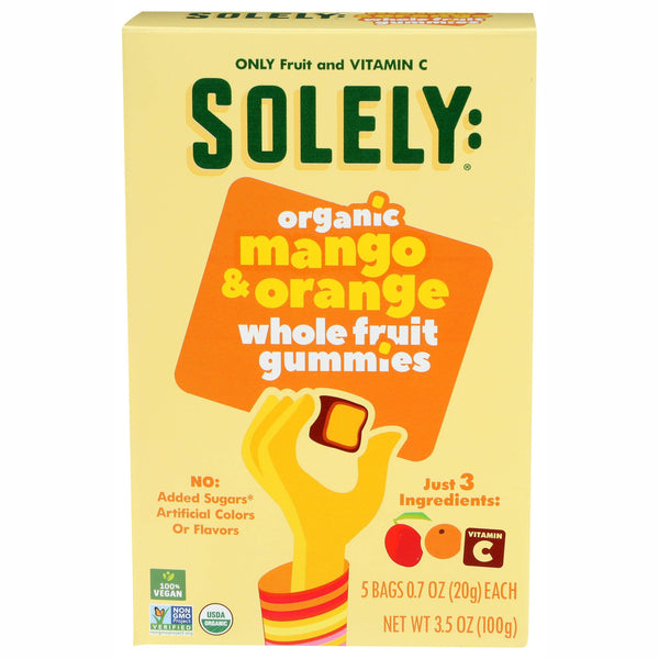 Everyday Supply Co - SOLELY FRUIT GUMMIES MANGO ORNG - Case of 8