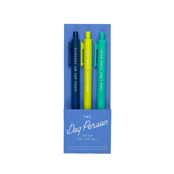 Ruff House Print Shop - The Dog Person Jotter Gel Pen Set