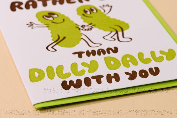 And Here We Are - Letterpress Love & Friend Card—Dilly Dally