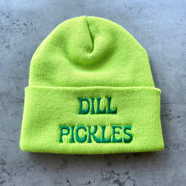 The Silver Spider - Dill Pickles knit beanie Winter hat Made in America usa