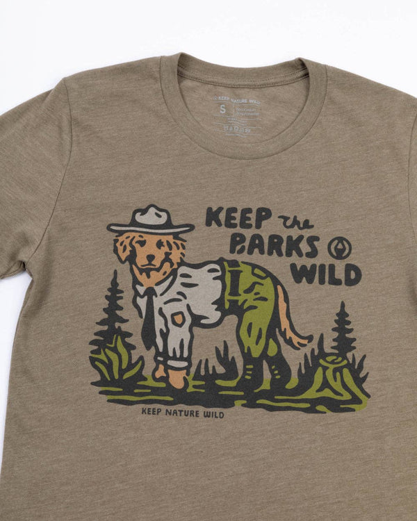 Keep Nature Wild - Keep the Barks Wild Unisex Tee | Olive