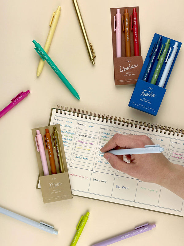 Ruff House Print Shop - Foodie Jotter Gel Pen: Set of 3