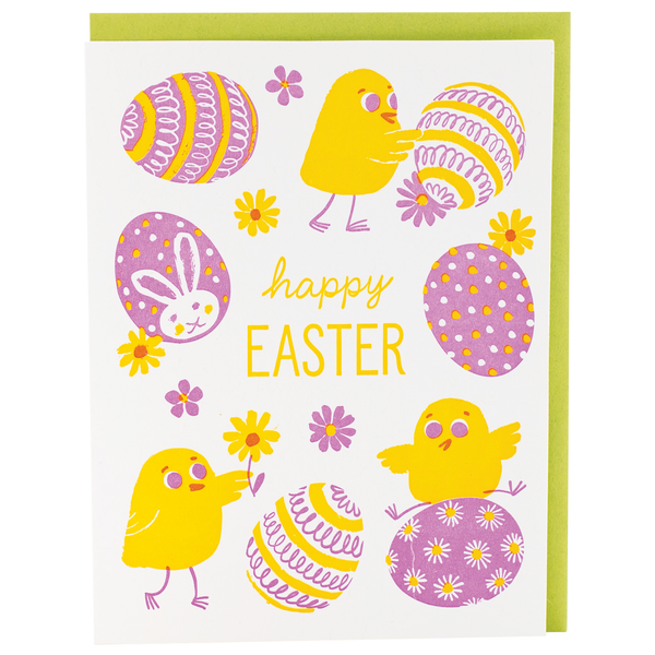 Smudge Ink - Egg Hunt Easter Card