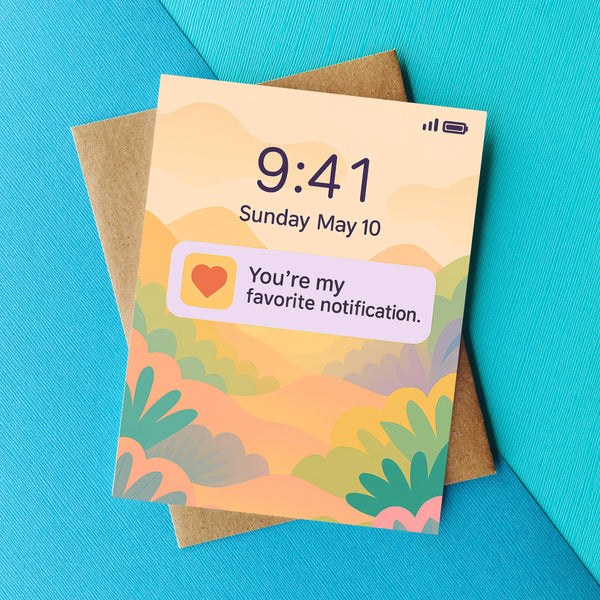 Top Hat and Monocle - Lock Screen 2 Cute Love Card Just Because - Mothers Day Card