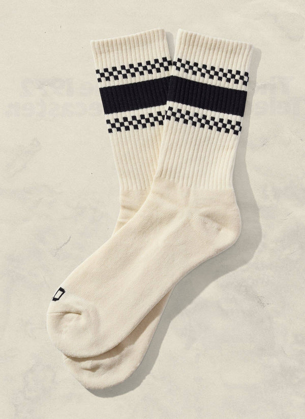 Weld Mfg. - Checkerboard Striped Crew Socks
