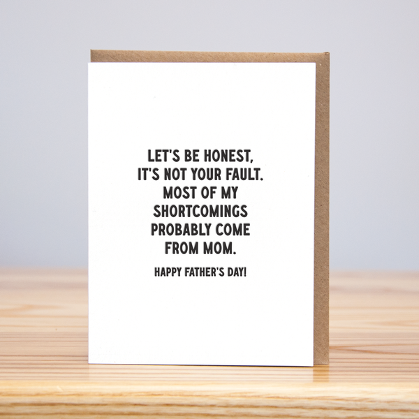 Huckleberry Letterpress - Shortcomings Father's Day (Letterpress)