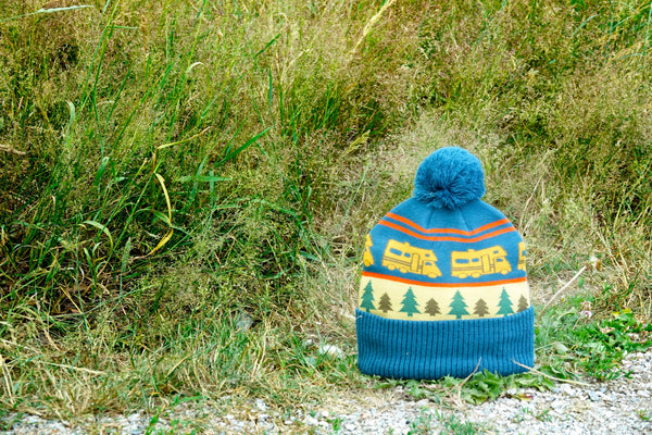 Northern Icons Creations INC - RV Camper Knit Beanie Hat with Pom Pom Outdoor Winter Camping Adventure Cap