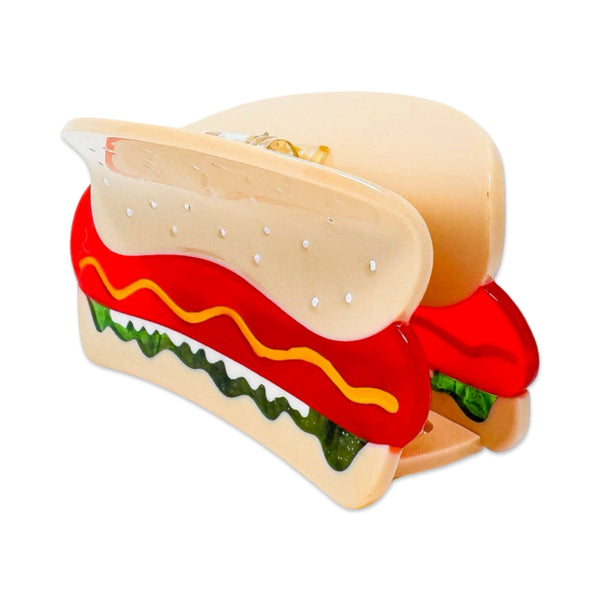 Jenny Lemons - Large Hot Dog Hair Claw Clip with all the Fixins
