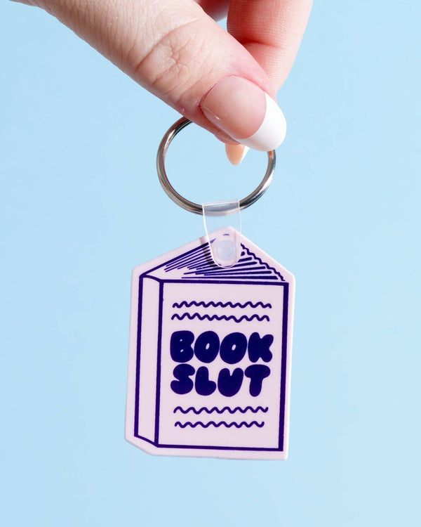 And Here We Are - Book Slut Keychain - Reader, Literary - Bag Charm - Stocking stuffer, Holiday, Gift Guide