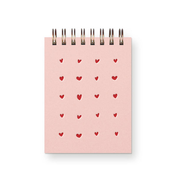 Ruff House Print Shop - Heart Grid Mini Jotter Notebook