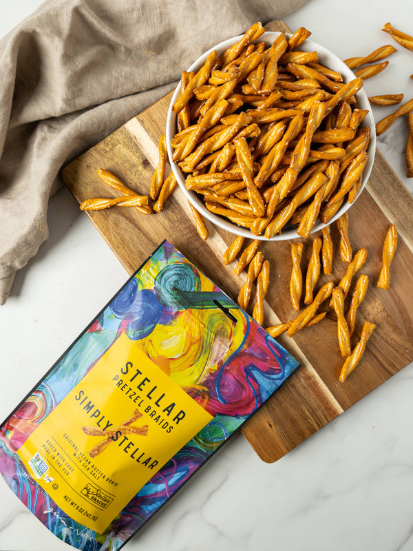 Stellar Snacks - Stellar Pretzel Braids - Simply Stellar - 5oz