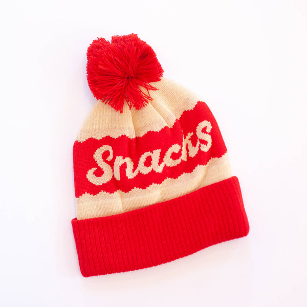 Yardsale Press - Red Snacks Pom pom hat