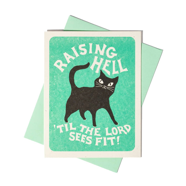 Bromstad Printing Co. - Raising Hell - Risograph Card