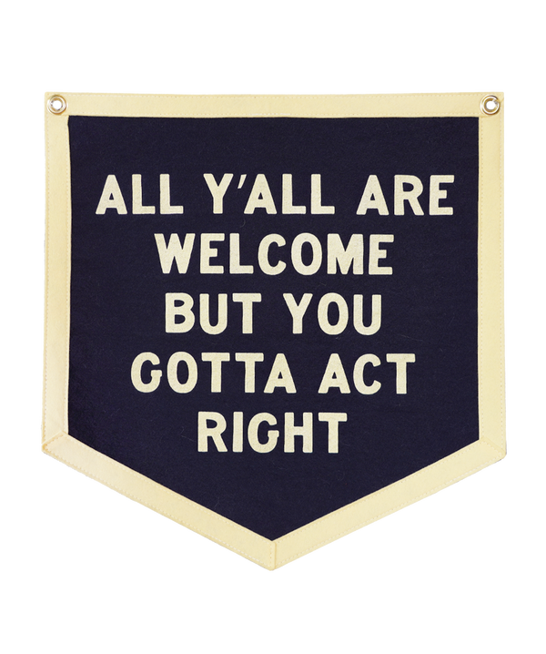 Oxford Pennant - All Y'all Are Welcome Camp Flag • Tate Farms x Oxford Pennant