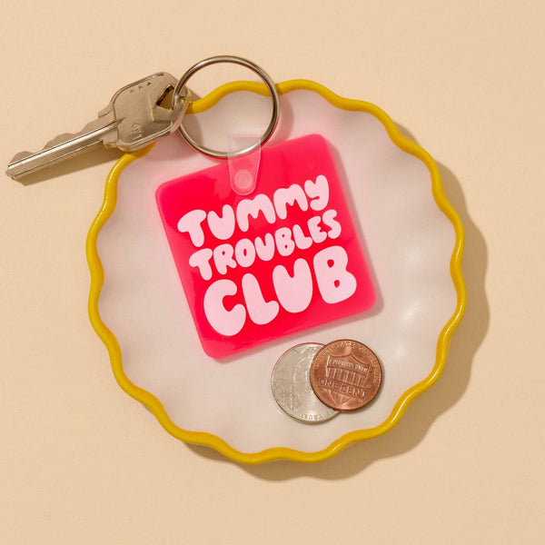 And Here We Are - Tummy Troubles Club PVC Keychain - Bag Charm - Stocking stuffer, Holiday, Gift Guide