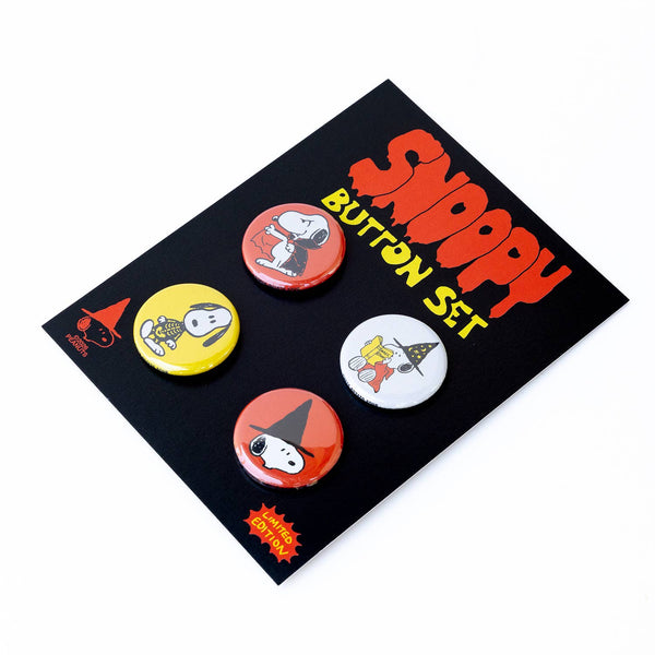 Three Potato Four - 3P4 x Peanuts® Halloween - Snoopy Halloween Button Set