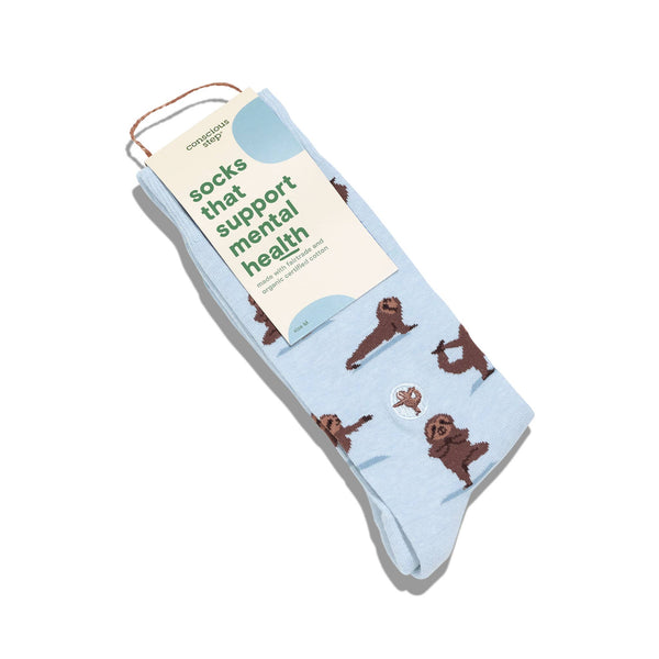 Conscious Step - Socks that Support Mental Health | Blue Sloths