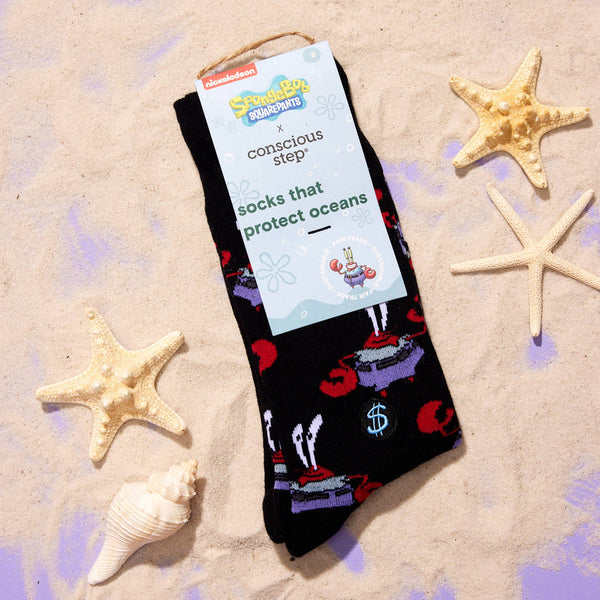 Conscious Step - Mr. Krabs Socks that Protect Oceans