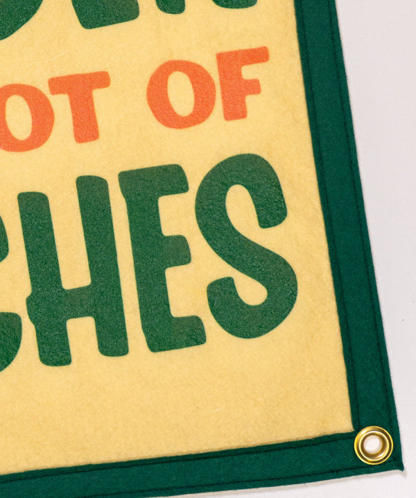 Oxford Pennant - PRESALE:  Plant A Little Garden Eat A Lot Of Peaches Camp Flag • John Prine x Oxford Pennant