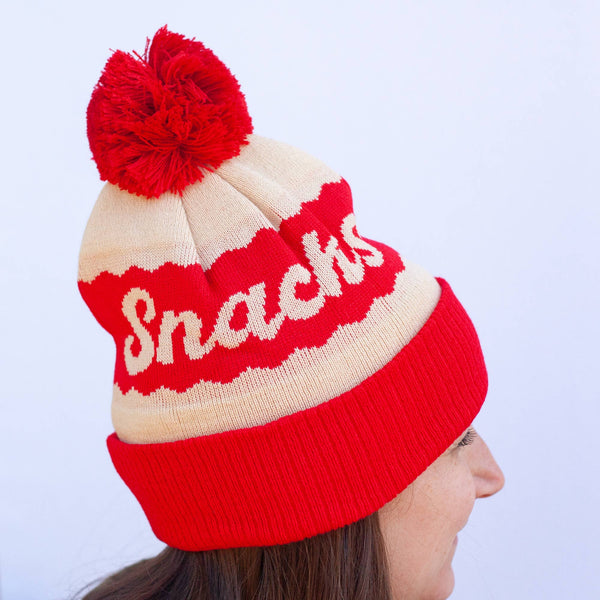 Yardsale Press - Red Snacks Pom pom hat