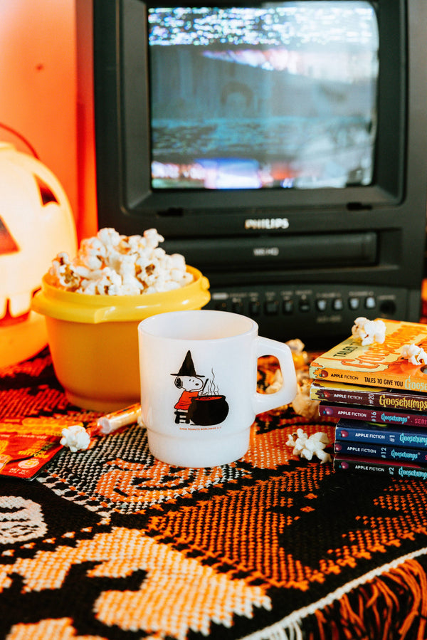 Three Potato Four - 3P4 x Peanuts® Halloween - Snoopy Witch Milk Glass Mug