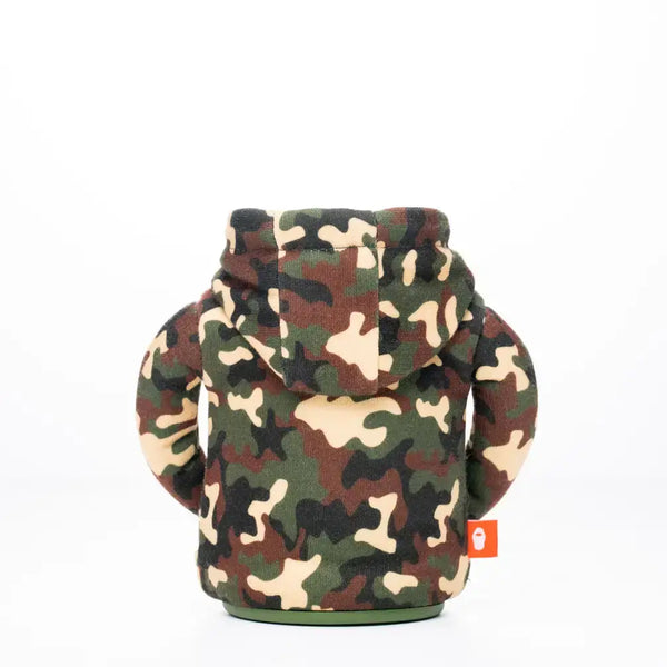 Puffin Drinkwear - The Hoodie - Insulated Can Cooler - Woodsy Camo & Puffin Red