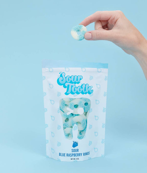 Sour Tooth - Sour Blue Raspberry Rings