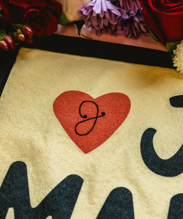 Oxford Pennant - Just Married Camp Flag